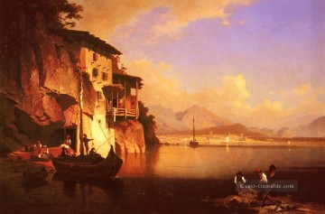  Berge Kunst - Motio Du Lac Du Garda Szenerie Franz Richard Unterberger Boot